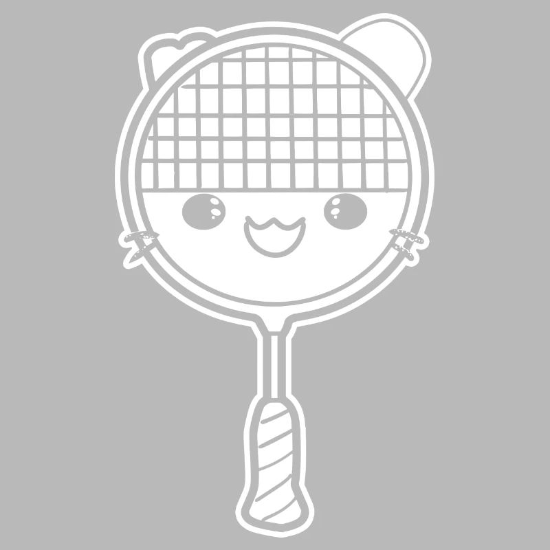 Badmintonschläger Comic Stil