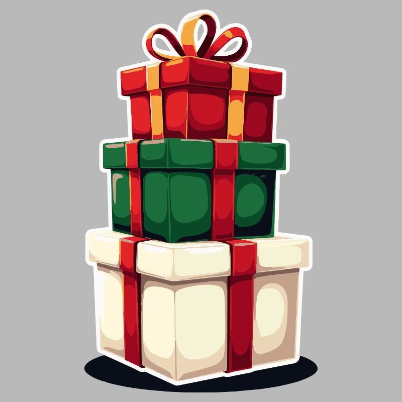 Illustration gestapelter Geschenkboxen