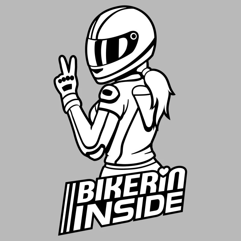 Bikerin inside (Farben änderbar)