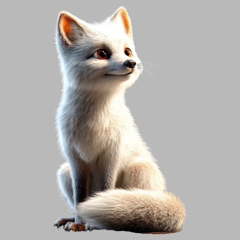 Polarfuchs Schneefuchs Eisfuchs Süßer Weißer Fuchs