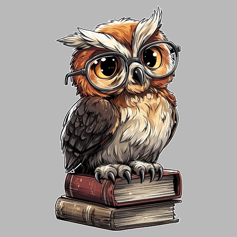 Club de lecture humoristique Owl Wise Stack Librarian