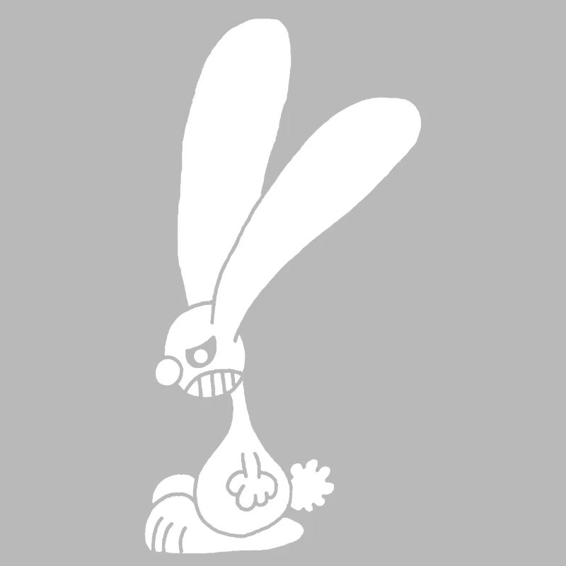 Grumpy White Rabbit