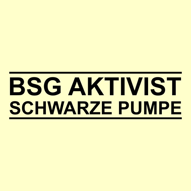 BSG Aktivist Schwarze Pumpe - Retro-Schriftzug