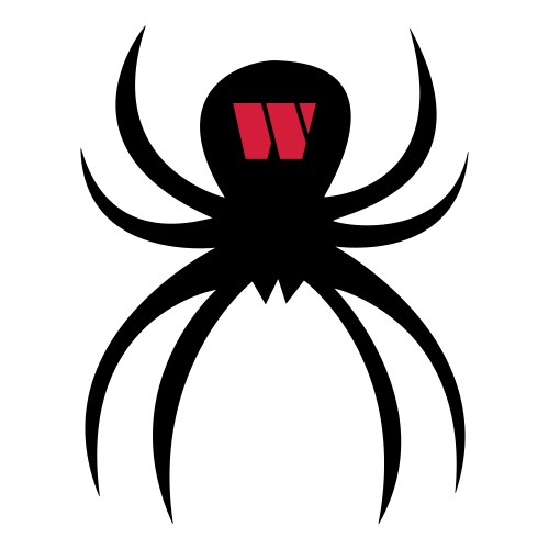 Spider black / red - Sticker