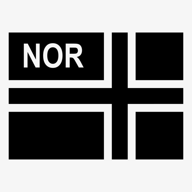 Norsk taktisk flagga Norge - NOR (höger)