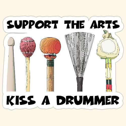 Drummer - Sticker Größe S (10 x 10 cm)