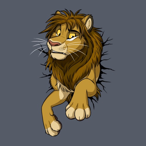 STUCK Lion Front Sticker - Sticker