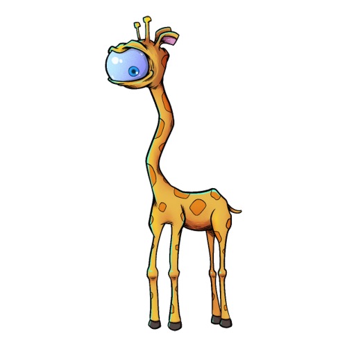 Einäugige Giraffe - Sticker