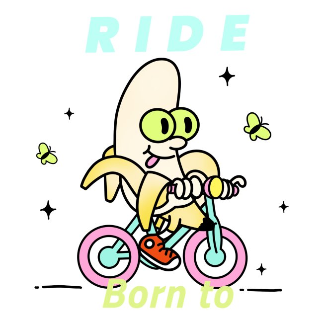 Banane à vélo - Born to ride (né(e) pour rouler)