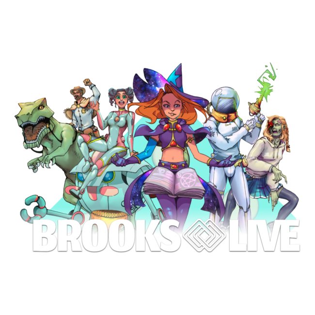 Brooks Live Logo mit Illustration