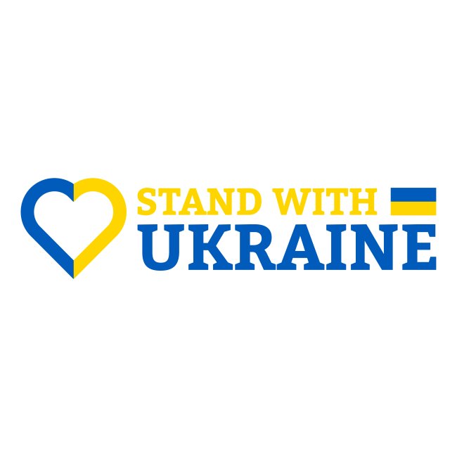 Stand With Ukraine Support Solidarität Herz Flagge