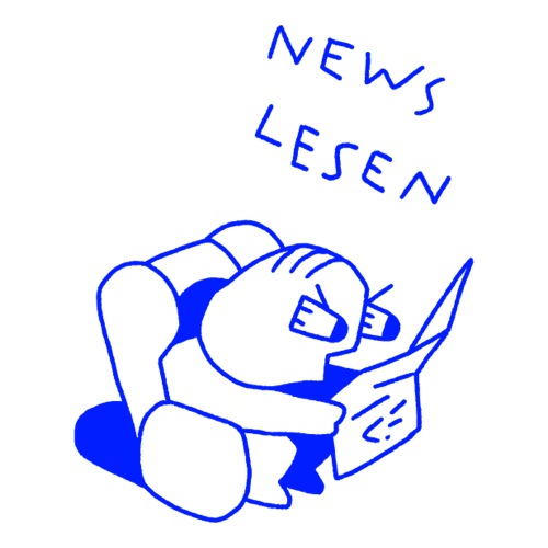 MOMENTS - 2 - news lesen - blue - Sticker