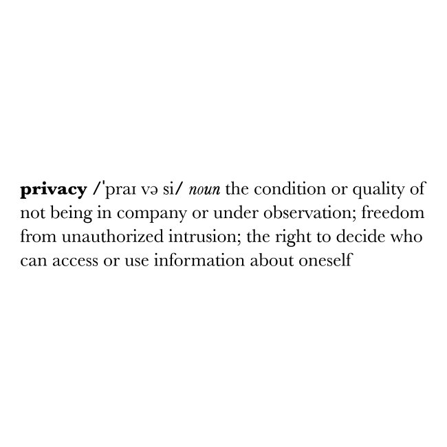 Definition of Privacy Sticker