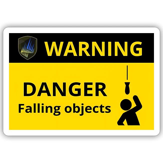 Danger falling objects