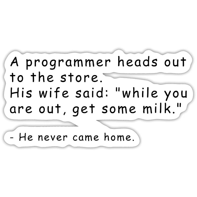 Programmierer geht Einkaufen