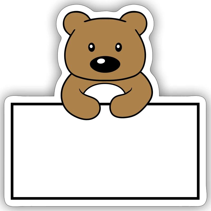 name shield frame text write teddy grizzly ba