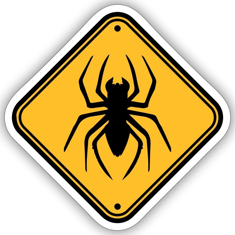 shield warning caution hazard caution zone spider