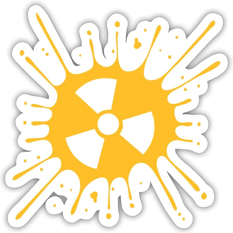 caution atomic symbol radioactive warning note