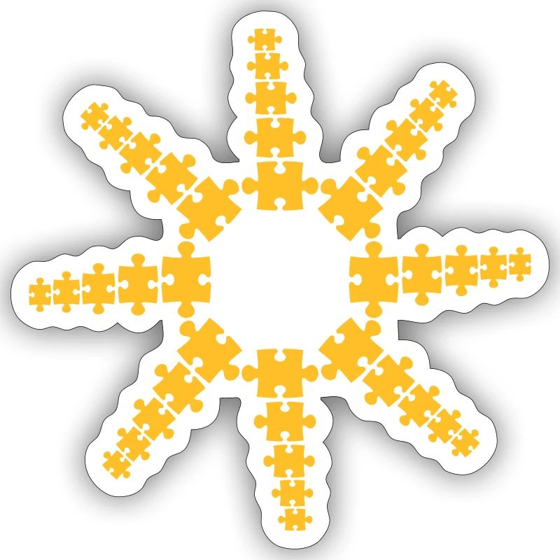 star puzzle sun pattern piece puzzle game puzzled