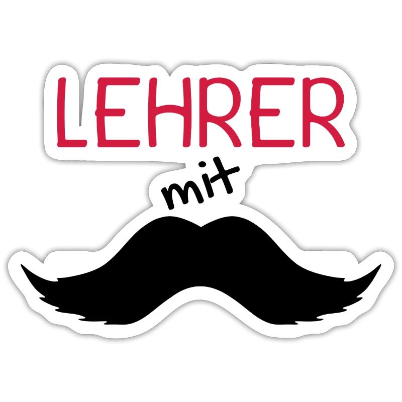 Lehrer mit Schnurrbart