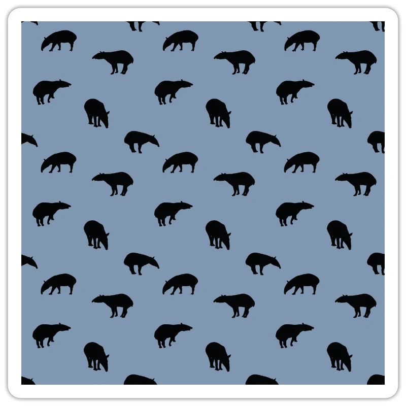 Tapir Silhouettes Pattern Saddle Pad Tapir Pattern