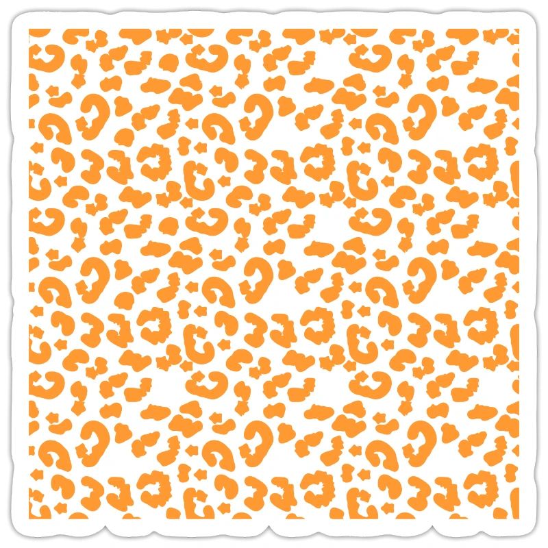Leopard Pattern Pattern in Orange on Black