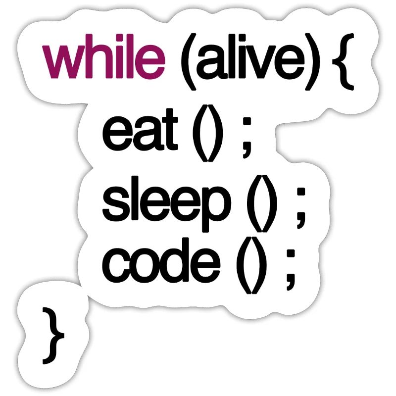 while alive code Computer scientist programming coding