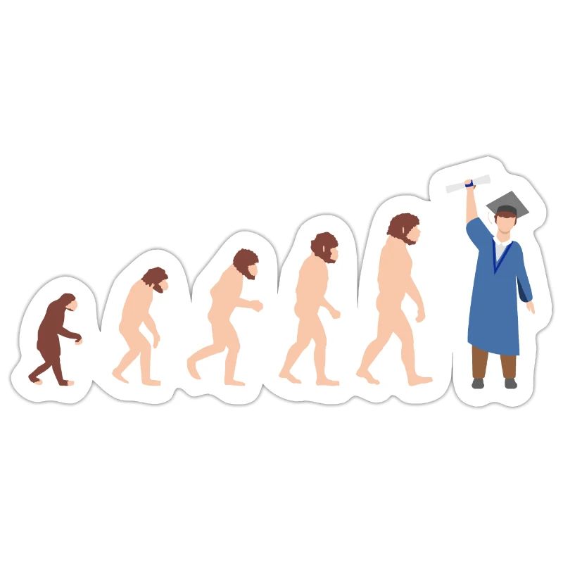 Evolution Abschluss Absolventen Bachelor Geschenk