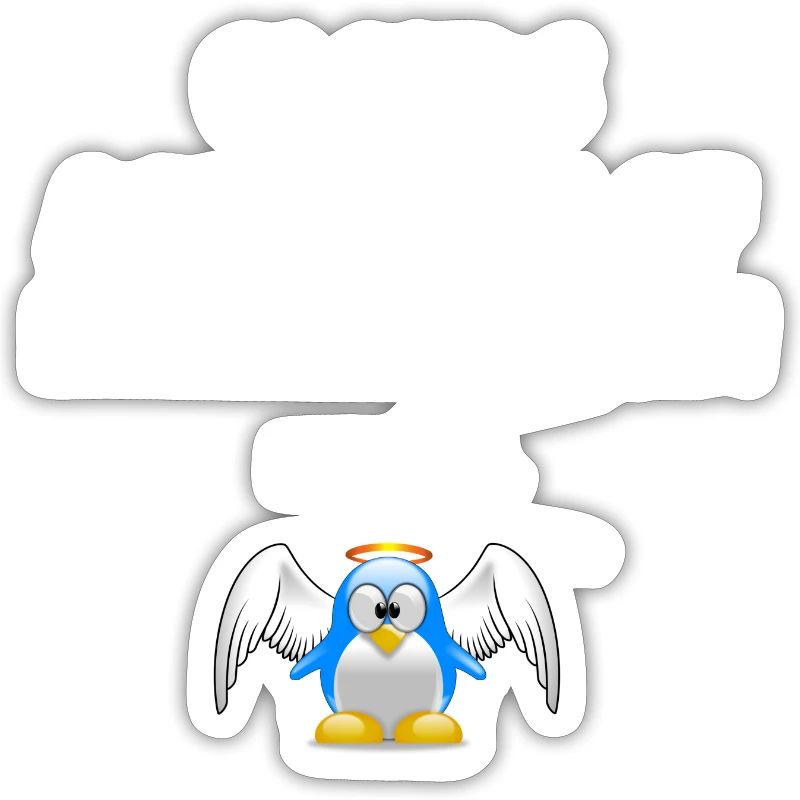 Linux server funny saying with penguin