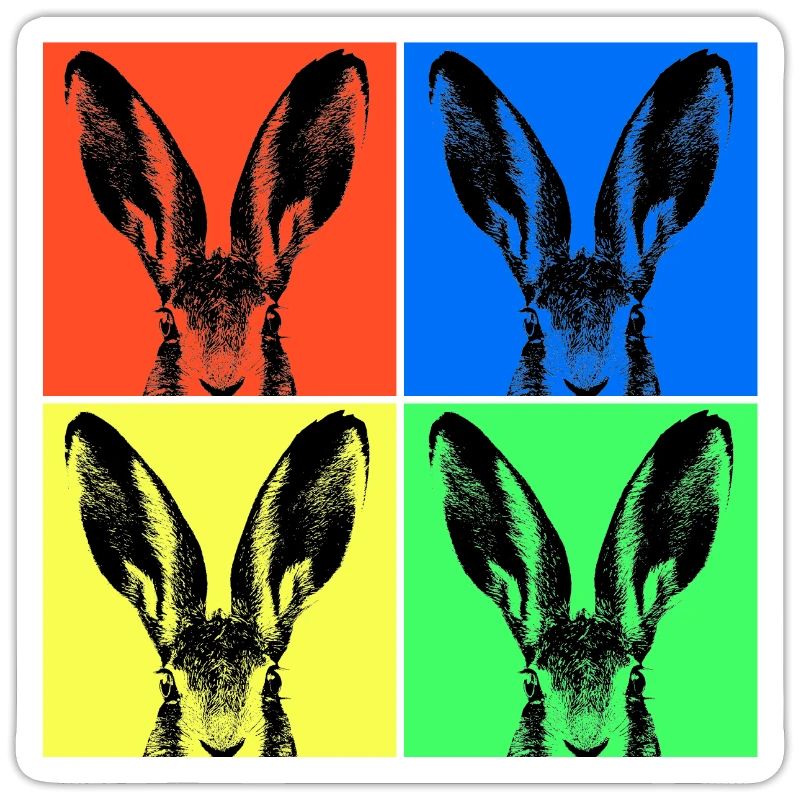 Easter Rabbit Pop Art at Easter for Easter