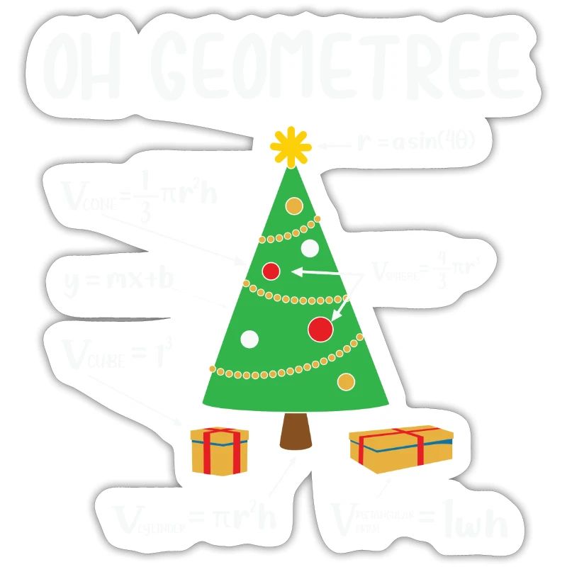 Math Quote Funny Math Geometry Xmas Tree Geometree