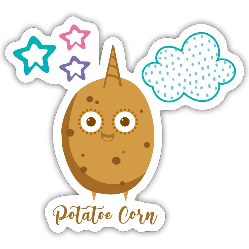 pomme de terre maïs,pomme de terre avec corne,pomme de terre