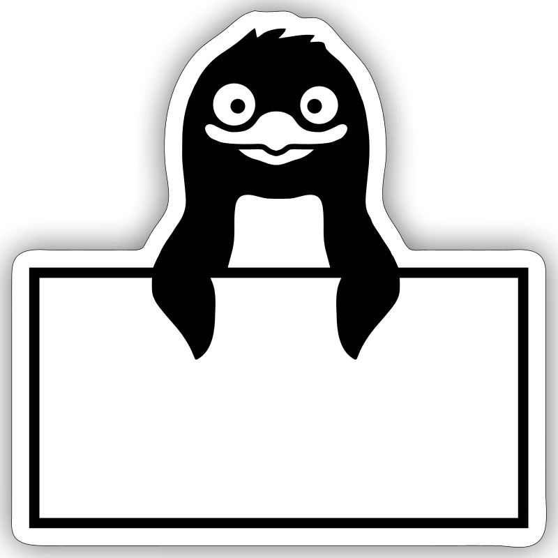 Insert Shield Penguin Text