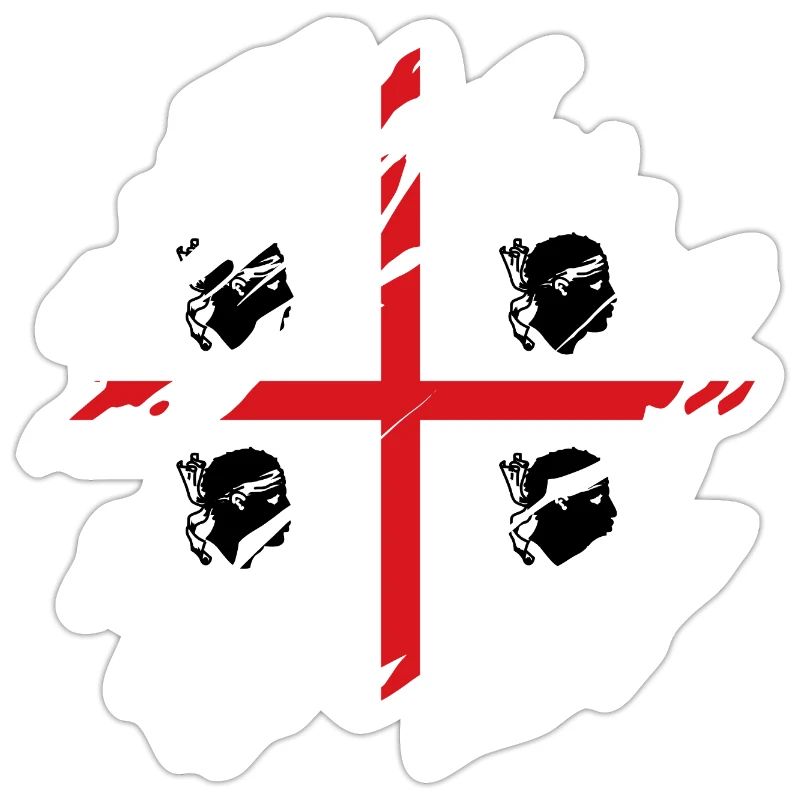 Sardaigne Drapeau Scratch Drapeau sarde Sardegna