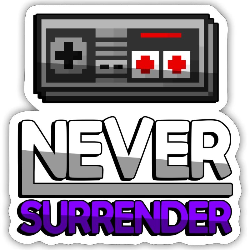 NEVER SURRENDER (Purple) + NES Controller - Gaming