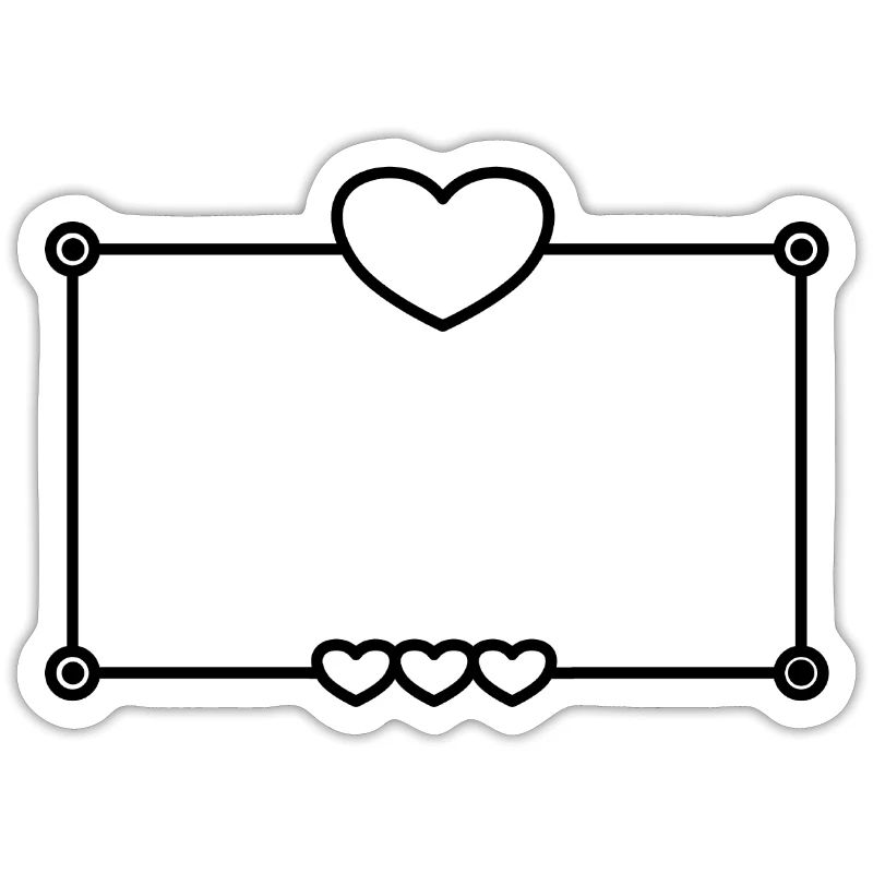 Heart Frame Rectangular Shape Background