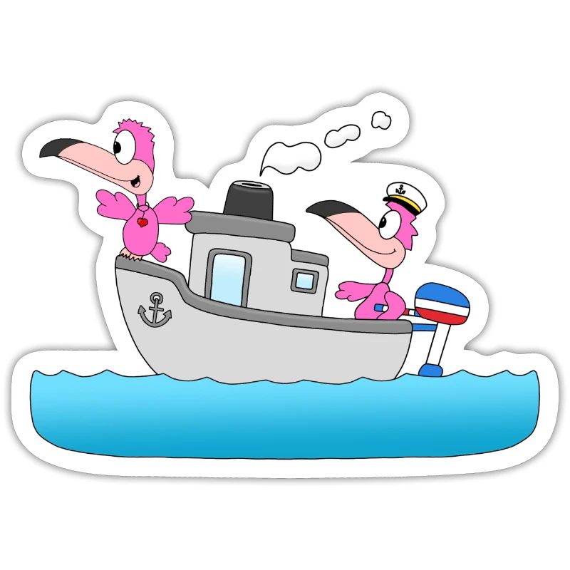 FLAMINGOS - BOOT - SCHIFF - LIEBE - SEEFAHRER
