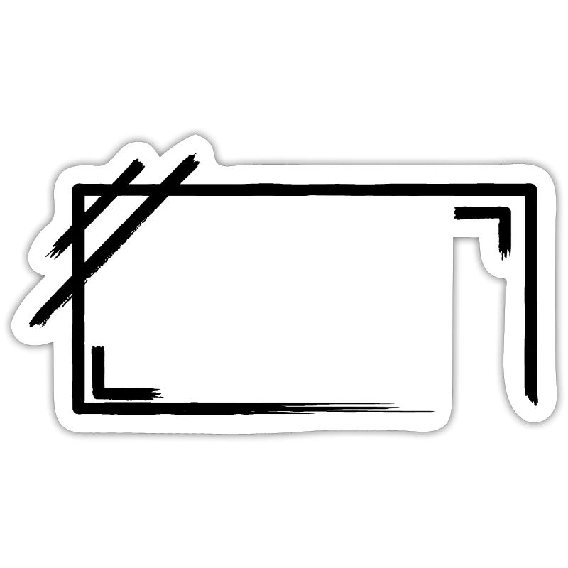 Weathered Rectangular Frame Strokes