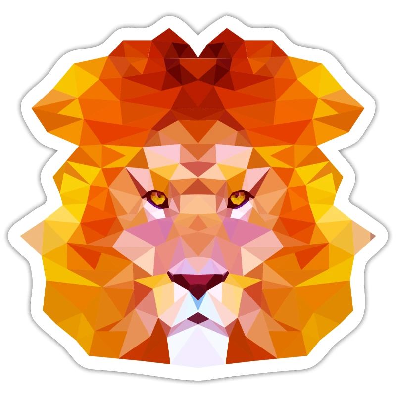 Belle conception de polygone de lion