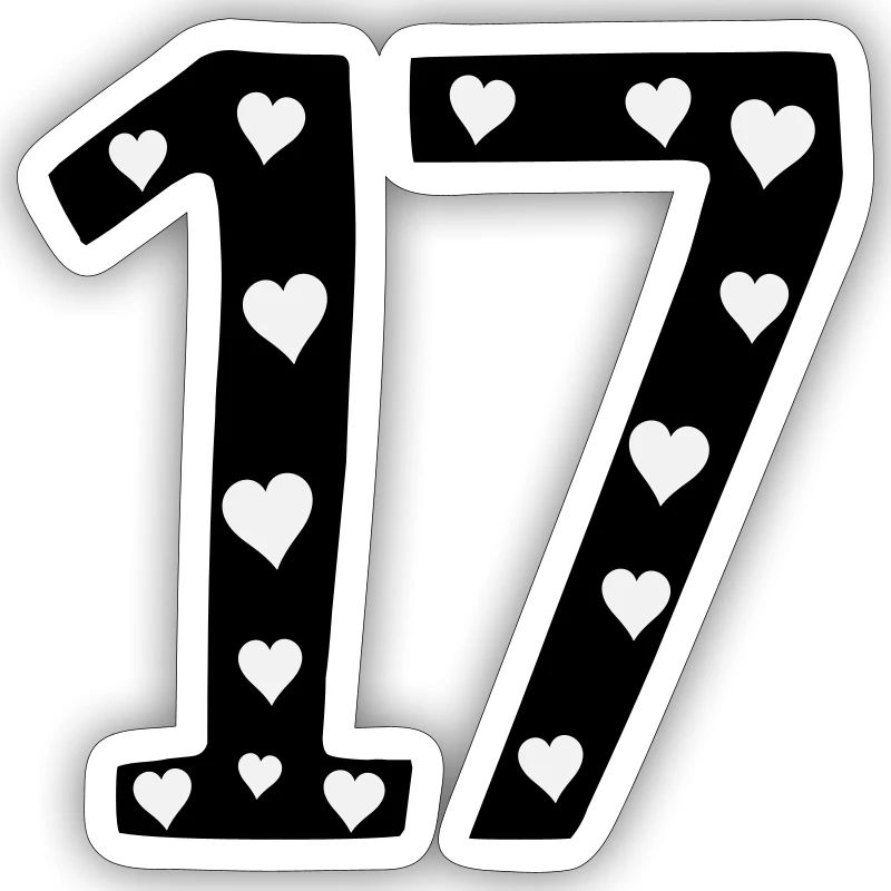 17 Geburtstag mit Herz