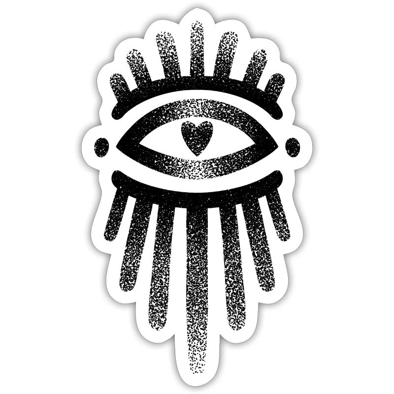 Oeil dotwork vertical