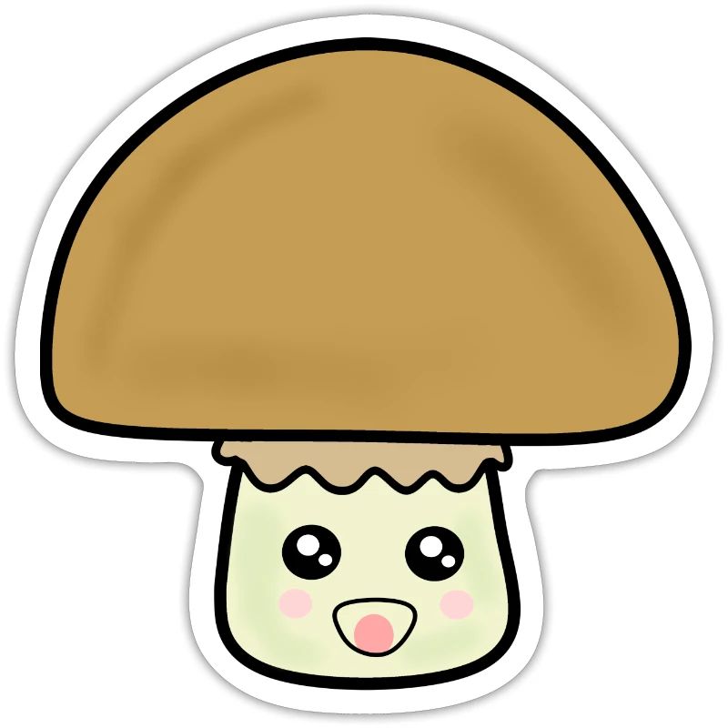 Champignon champignon mignon avec visage