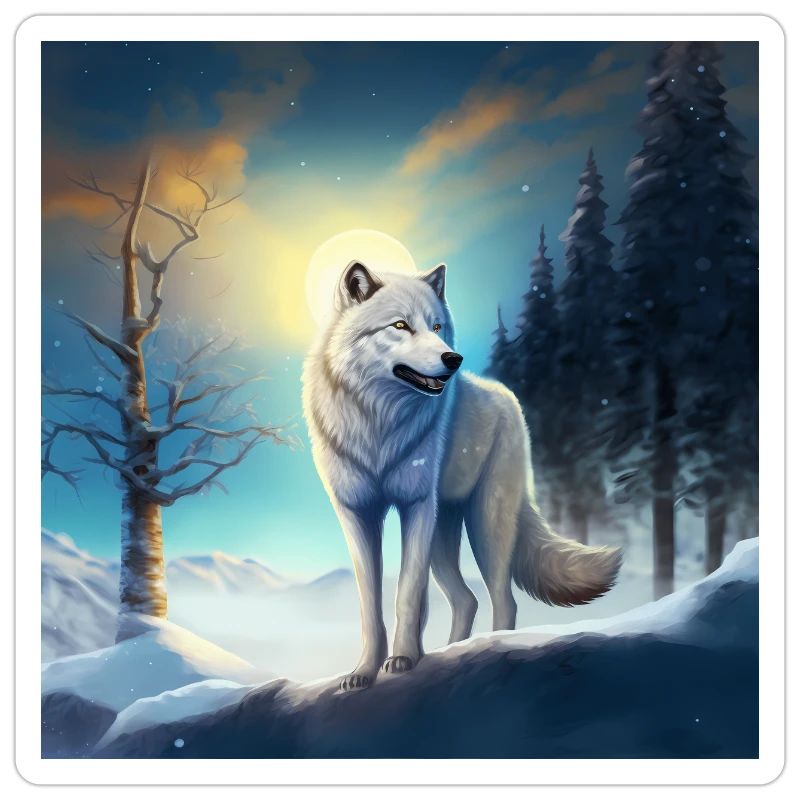 Icewolf dans le paysage de l’enrouleur Version 1