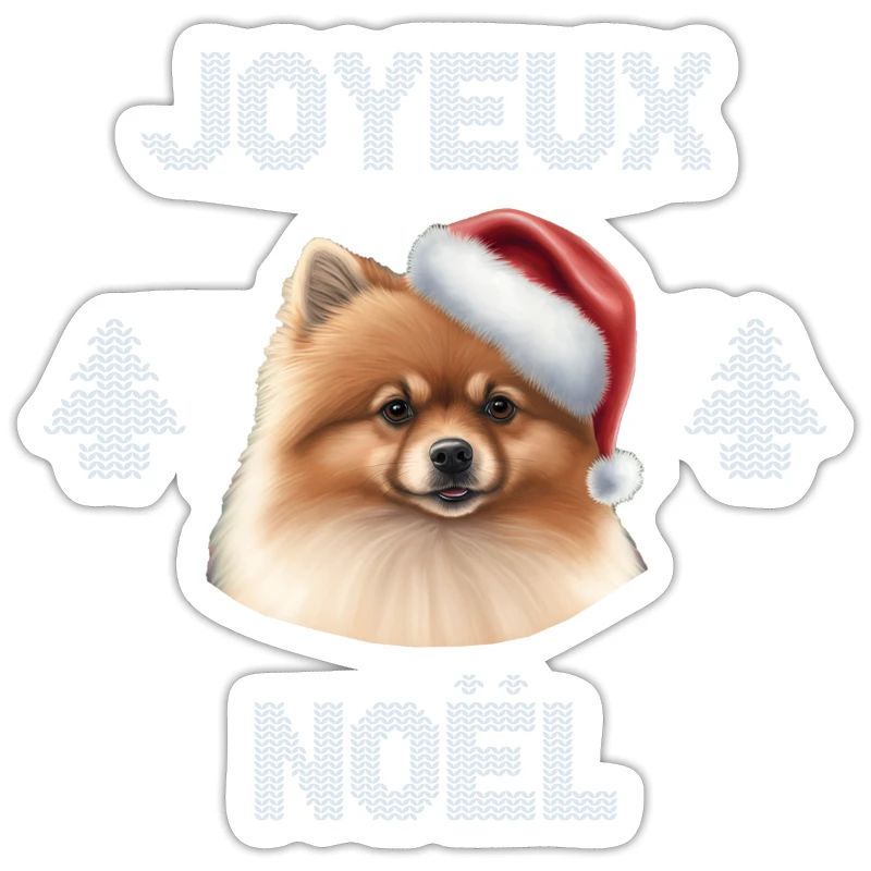 spitz joyeux noel pull noël chien