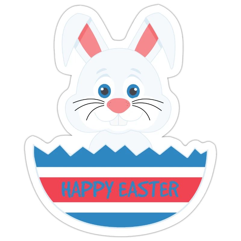 A cute easter rabbit egg
