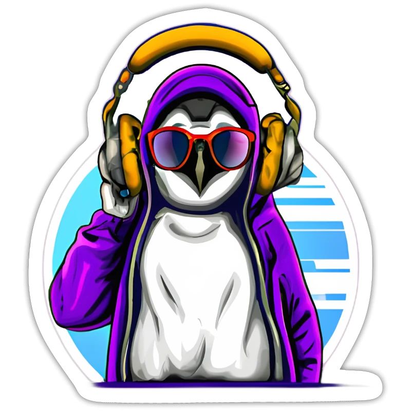Cooler Pinguin mit Pullover