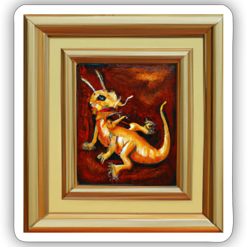 Ölgemälde eines Drachen