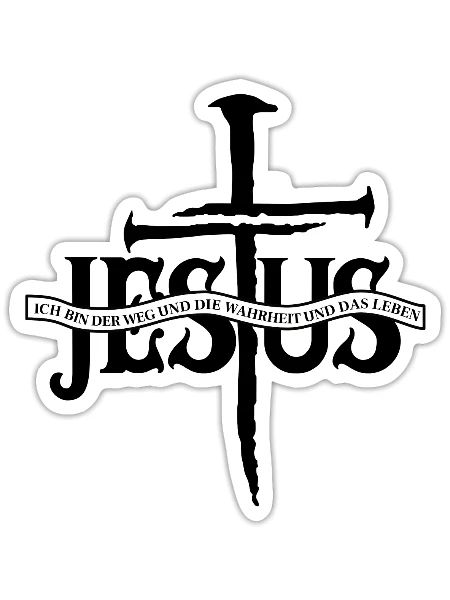 Jesus Christus von Nazareth Glaube Bibel Jesus - Sticker Größe S (10 x 10 cm) - Mattweiß - Vorne