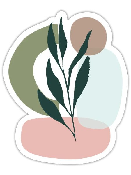 Minimalistic Boho Style - Sticker Größe S (10 x 10 cm) - Mattweiß - Vorne