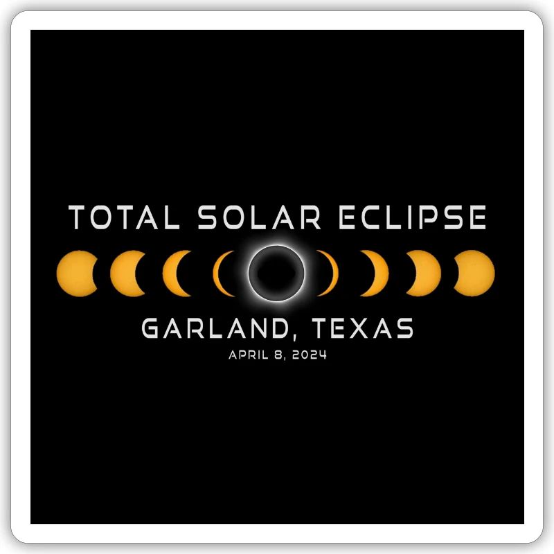 Garland Texas 2024 Eclipse Cool Souvenir 8 avril